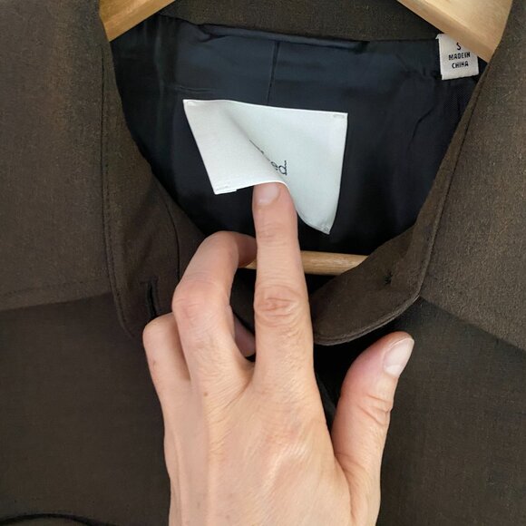 Wilfred Little Cropped Jacket in Mocha Brown - Picture 8 of 15